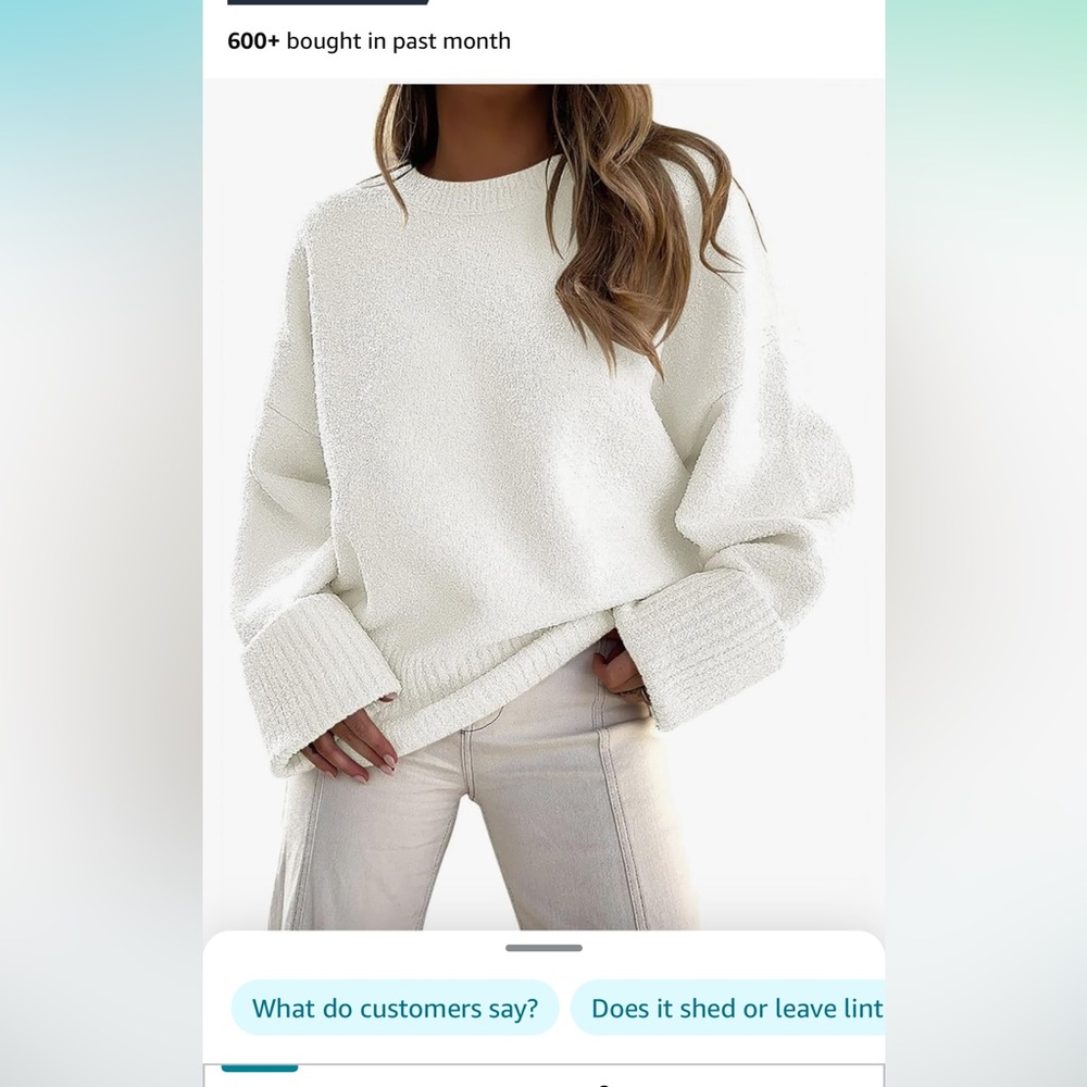 NWT! Women's Oversized Sweaters Fuzzy Chunky Warm Pullover Sweater- M